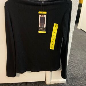 Banana Republic Classic Black Knit Top